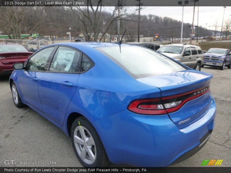 Laser Blue Pearl / Black 2015 Dodge Dart SXT