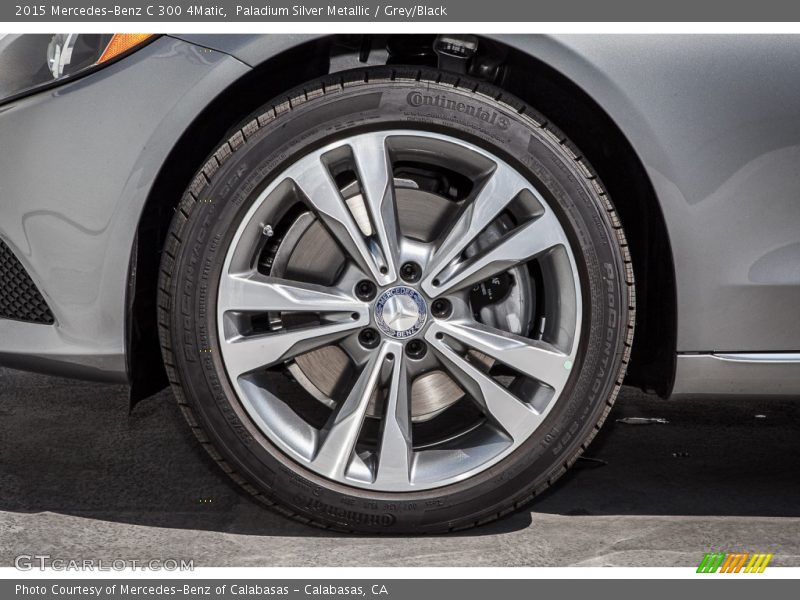Paladium Silver Metallic / Grey/Black 2015 Mercedes-Benz C 300 4Matic