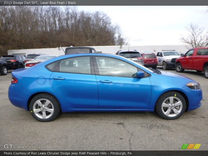 Laser Blue Pearl / Black 2015 Dodge Dart SXT