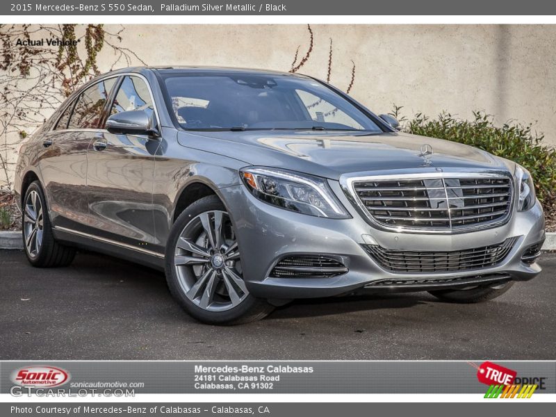 Palladium Silver Metallic / Black 2015 Mercedes-Benz S 550 Sedan