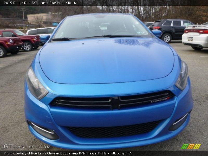 Laser Blue Pearl / Black 2015 Dodge Dart SXT