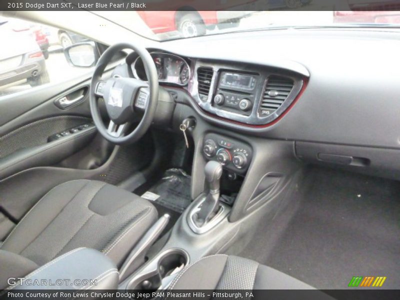 Laser Blue Pearl / Black 2015 Dodge Dart SXT