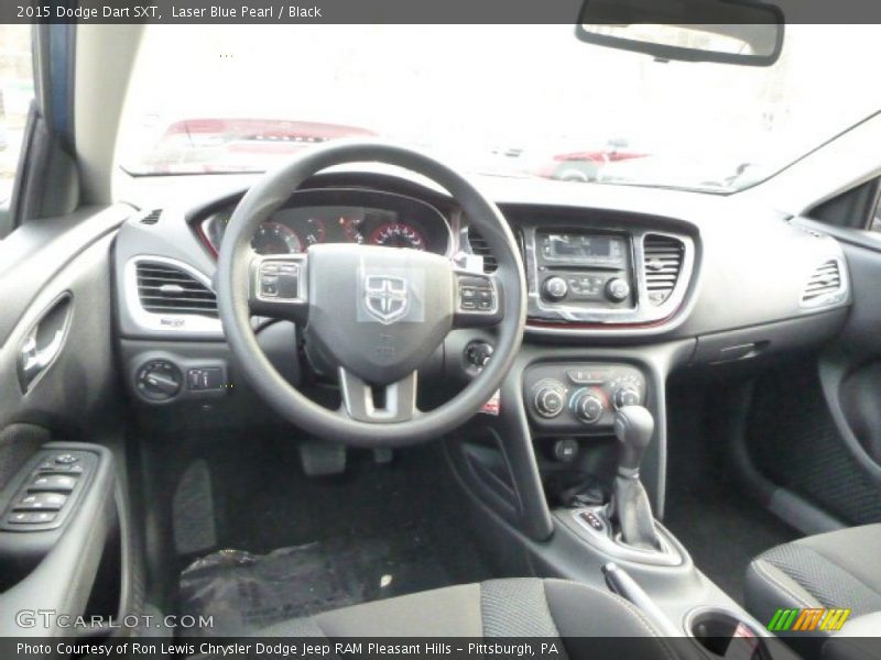 Laser Blue Pearl / Black 2015 Dodge Dart SXT