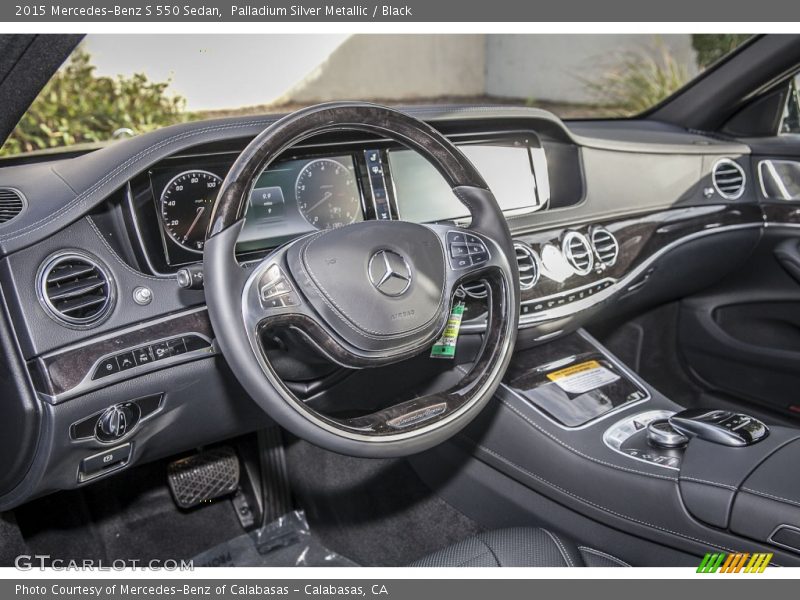 Palladium Silver Metallic / Black 2015 Mercedes-Benz S 550 Sedan