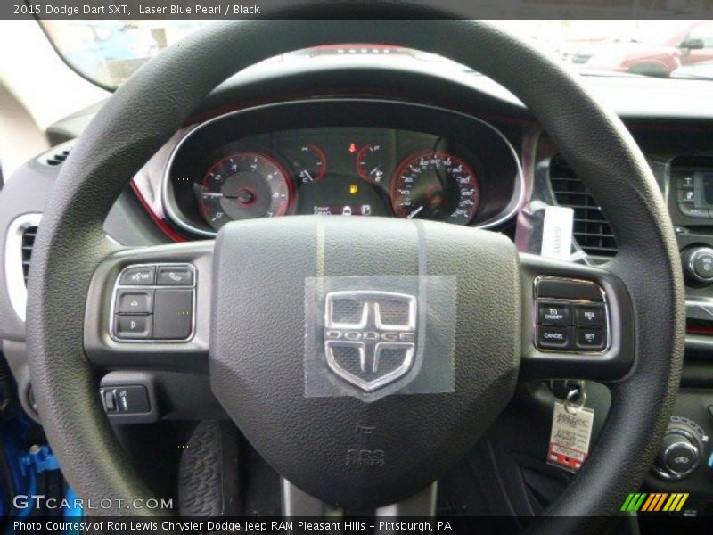 Laser Blue Pearl / Black 2015 Dodge Dart SXT