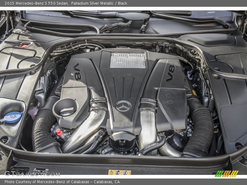 Palladium Silver Metallic / Black 2015 Mercedes-Benz S 550 Sedan