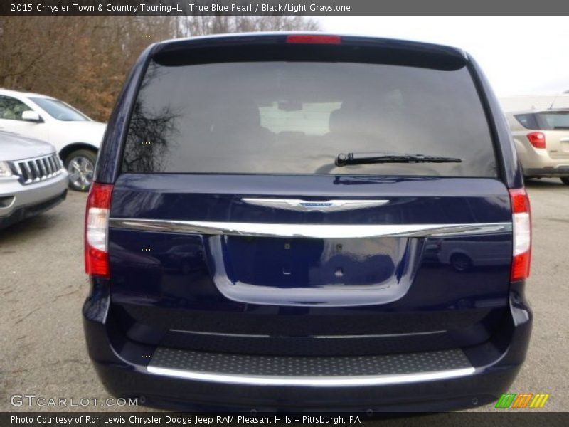 True Blue Pearl / Black/Light Graystone 2015 Chrysler Town & Country Touring-L