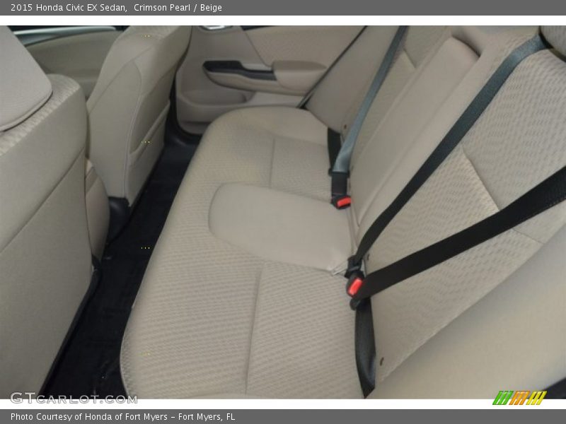 Crimson Pearl / Beige 2015 Honda Civic EX Sedan