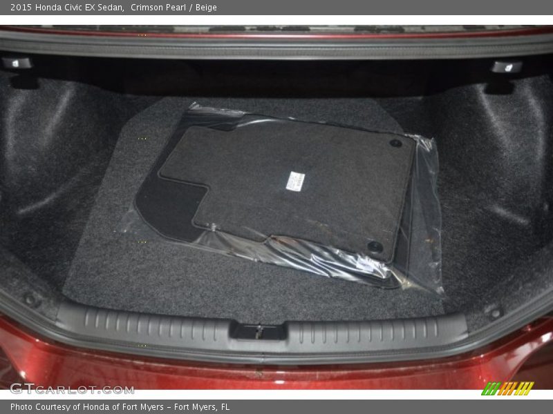 Crimson Pearl / Beige 2015 Honda Civic EX Sedan