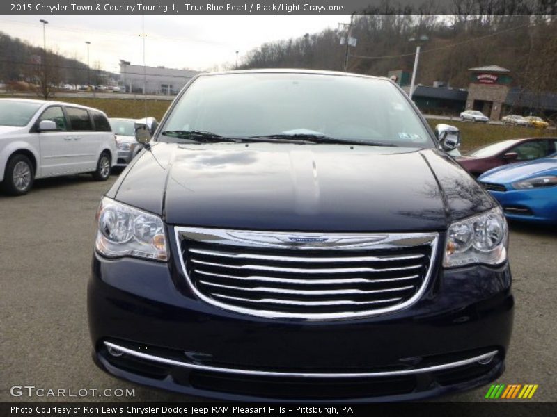 True Blue Pearl / Black/Light Graystone 2015 Chrysler Town & Country Touring-L