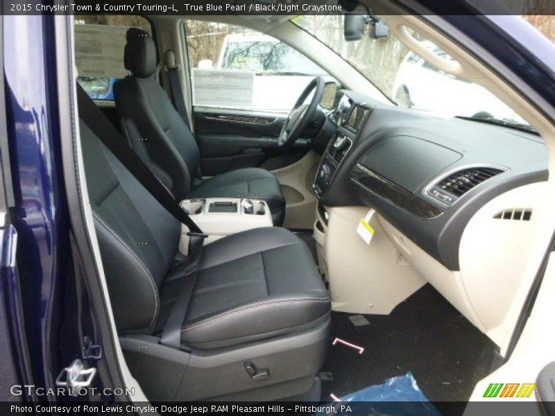 True Blue Pearl / Black/Light Graystone 2015 Chrysler Town & Country Touring-L