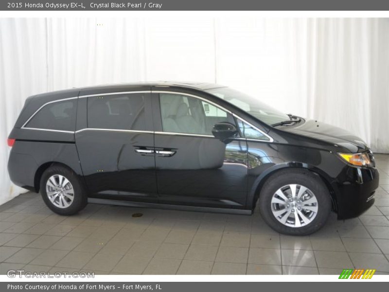 Crystal Black Pearl / Gray 2015 Honda Odyssey EX-L