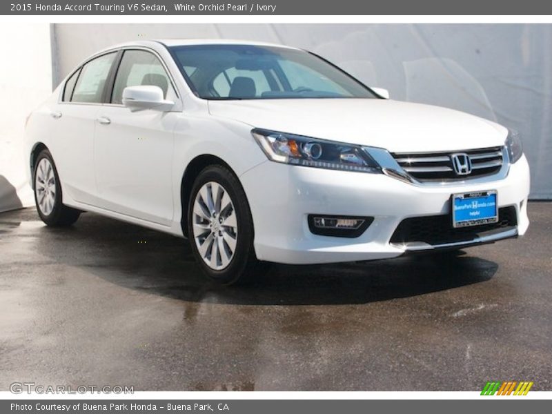 White Orchid Pearl / Ivory 2015 Honda Accord Touring V6 Sedan