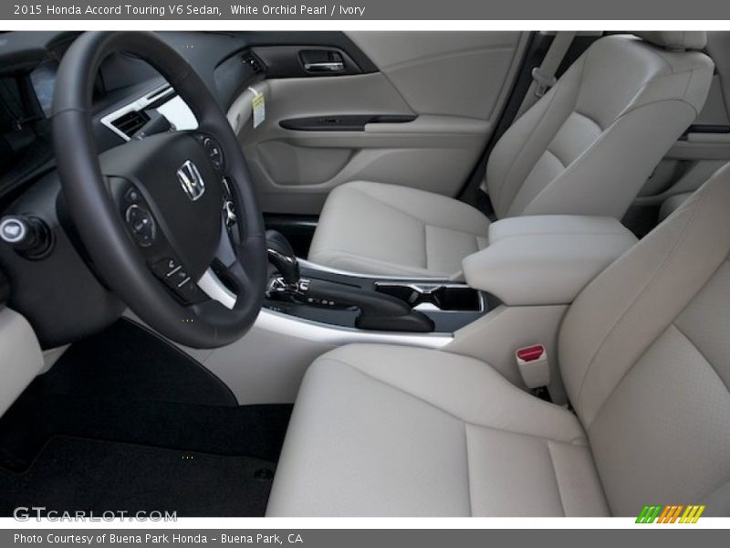 White Orchid Pearl / Ivory 2015 Honda Accord Touring V6 Sedan