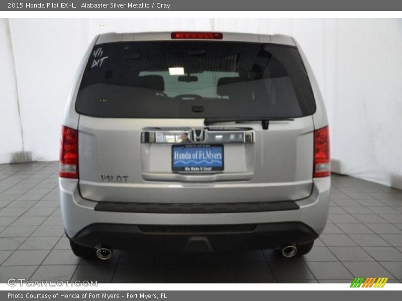 Alabaster Silver Metallic / Gray 2015 Honda Pilot EX-L