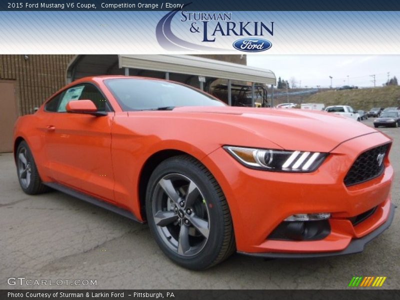 Competition Orange / Ebony 2015 Ford Mustang V6 Coupe