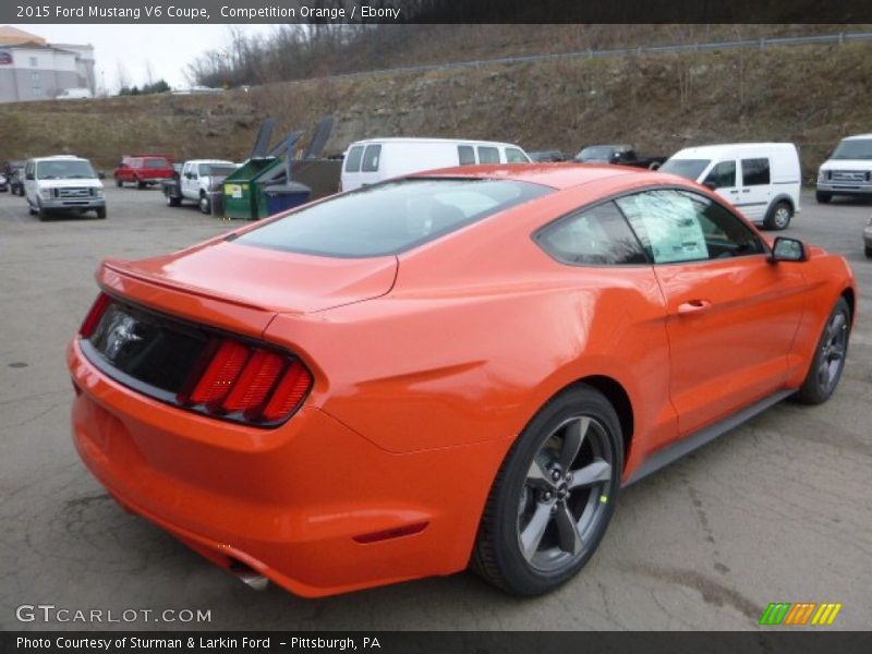 Competition Orange / Ebony 2015 Ford Mustang V6 Coupe