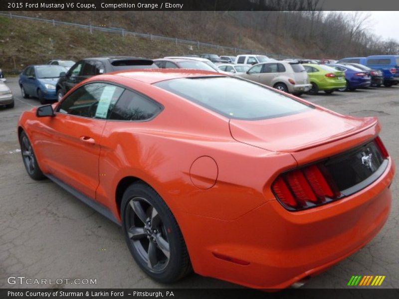 Competition Orange / Ebony 2015 Ford Mustang V6 Coupe