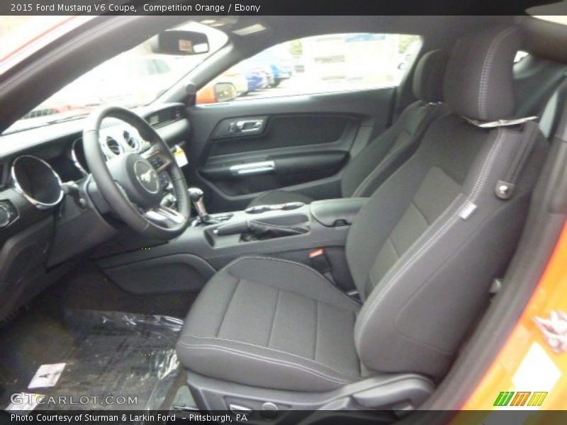 Competition Orange / Ebony 2015 Ford Mustang V6 Coupe