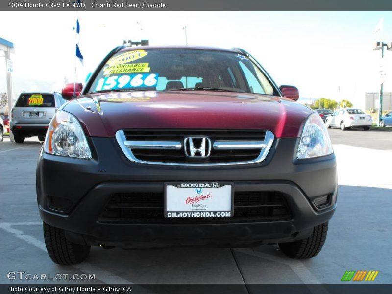 Chianti Red Pearl / Saddle 2004 Honda CR-V EX 4WD