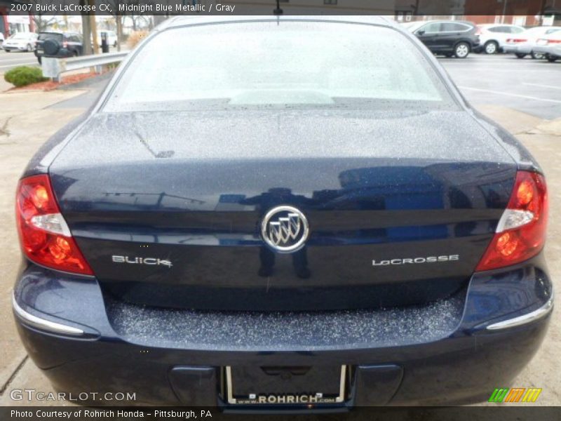 Midnight Blue Metallic / Gray 2007 Buick LaCrosse CX