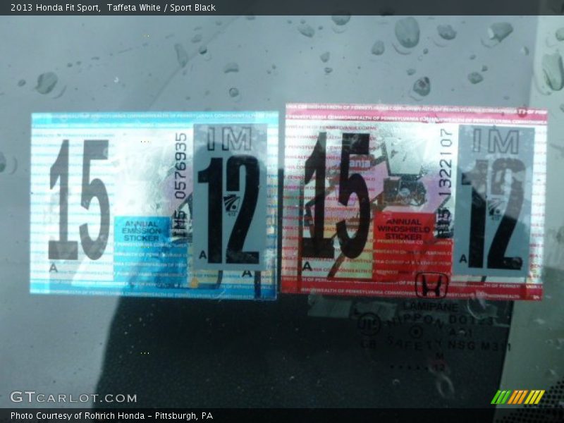 Taffeta White / Sport Black 2013 Honda Fit Sport
