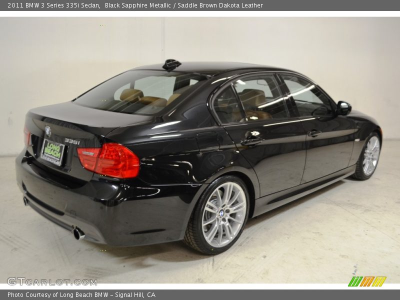 Black Sapphire Metallic / Saddle Brown Dakota Leather 2011 BMW 3 Series 335i Sedan