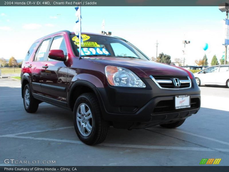 Chianti Red Pearl / Saddle 2004 Honda CR-V EX 4WD