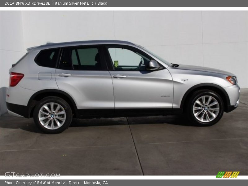 Titanium Silver Metallic / Black 2014 BMW X3 xDrive28i