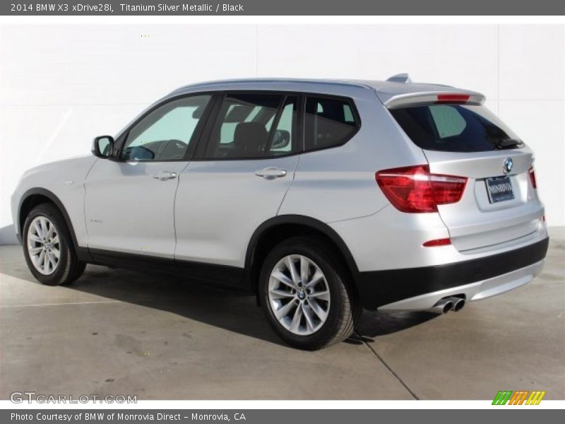 Titanium Silver Metallic / Black 2014 BMW X3 xDrive28i