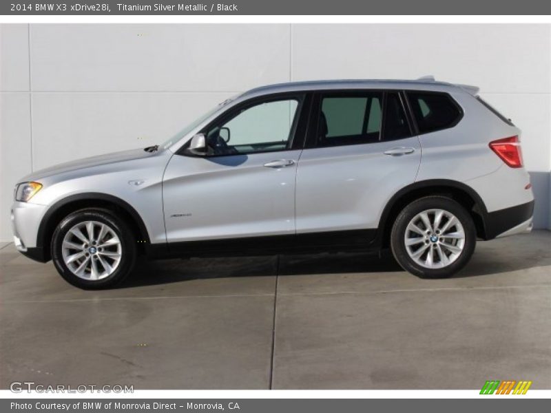 Titanium Silver Metallic / Black 2014 BMW X3 xDrive28i