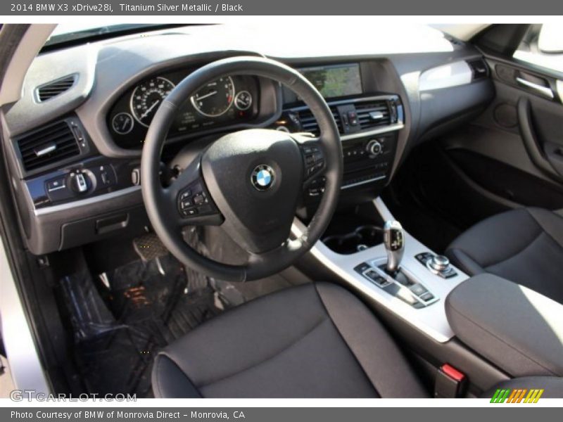 Titanium Silver Metallic / Black 2014 BMW X3 xDrive28i
