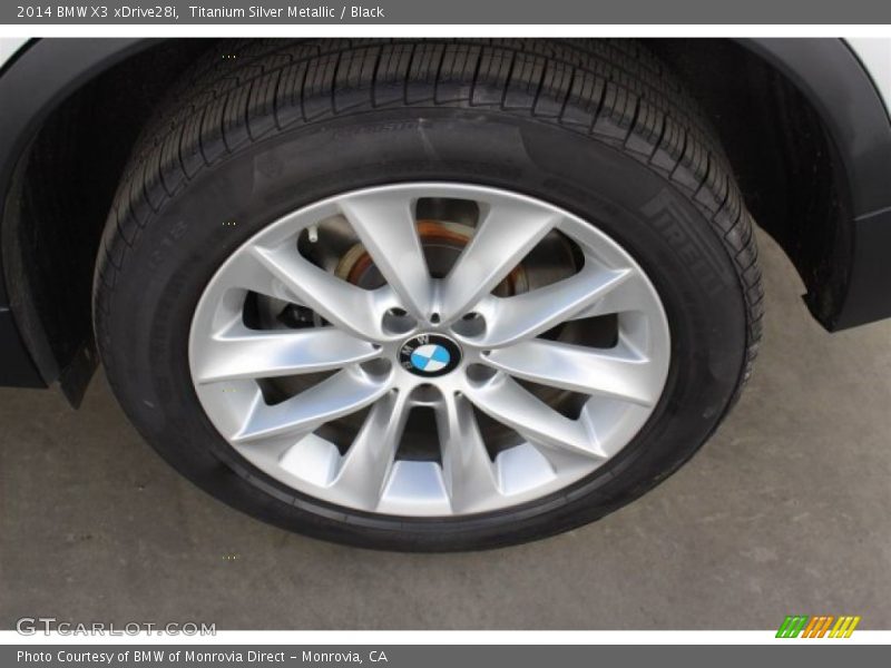 Titanium Silver Metallic / Black 2014 BMW X3 xDrive28i