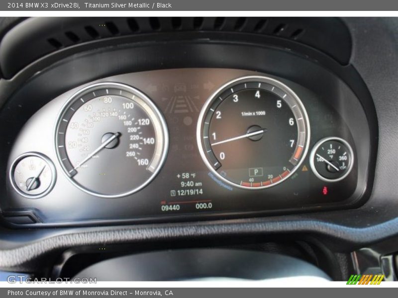 Titanium Silver Metallic / Black 2014 BMW X3 xDrive28i