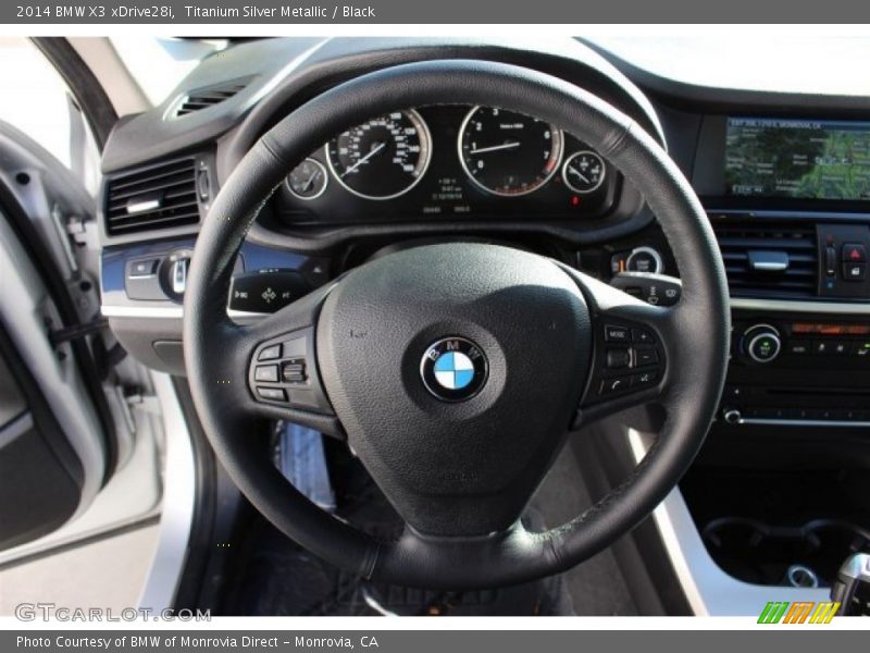 Titanium Silver Metallic / Black 2014 BMW X3 xDrive28i