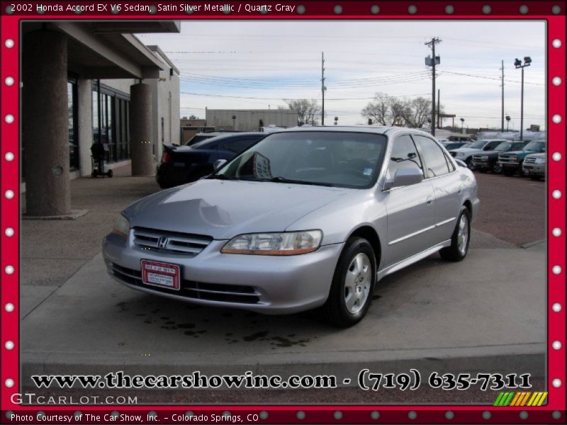 Satin Silver Metallic / Quartz Gray 2002 Honda Accord EX V6 Sedan
