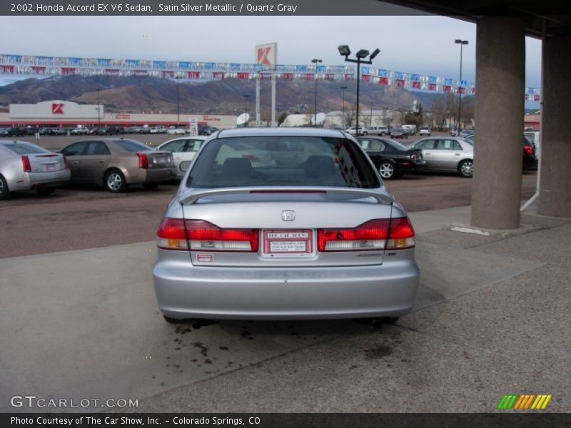 Satin Silver Metallic / Quartz Gray 2002 Honda Accord EX V6 Sedan