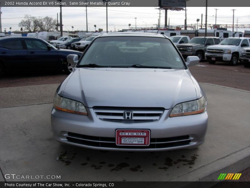 Satin Silver Metallic / Quartz Gray 2002 Honda Accord EX V6 Sedan