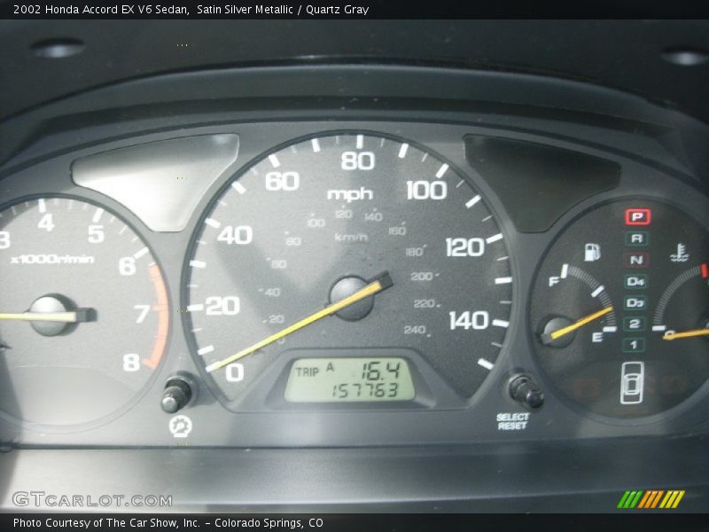 Satin Silver Metallic / Quartz Gray 2002 Honda Accord EX V6 Sedan