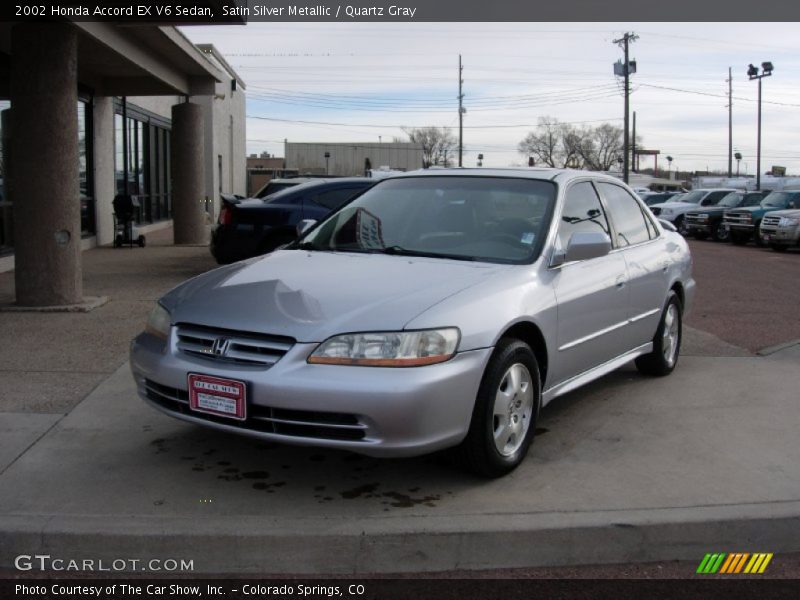 Satin Silver Metallic / Quartz Gray 2002 Honda Accord EX V6 Sedan