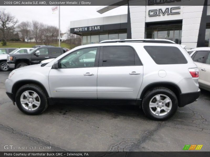 Quicksilver Metallic / Ebony 2009 GMC Acadia SLE AWD