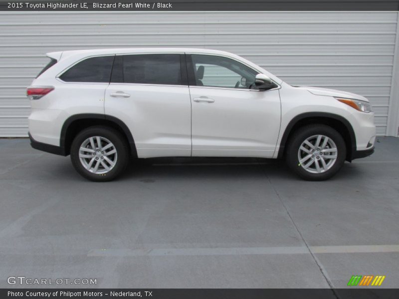 Blizzard Pearl White / Black 2015 Toyota Highlander LE