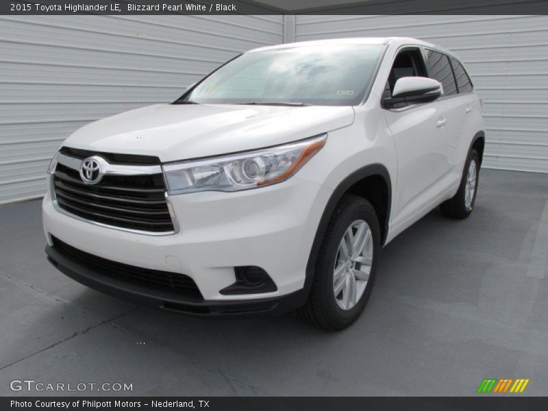 Blizzard Pearl White / Black 2015 Toyota Highlander LE