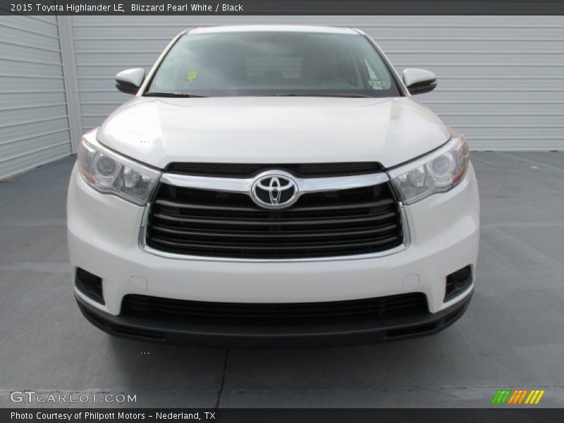 Blizzard Pearl White / Black 2015 Toyota Highlander LE