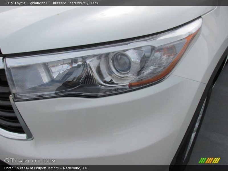 Blizzard Pearl White / Black 2015 Toyota Highlander LE