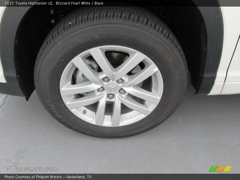 Blizzard Pearl White / Black 2015 Toyota Highlander LE