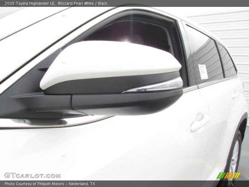 Blizzard Pearl White / Black 2015 Toyota Highlander LE