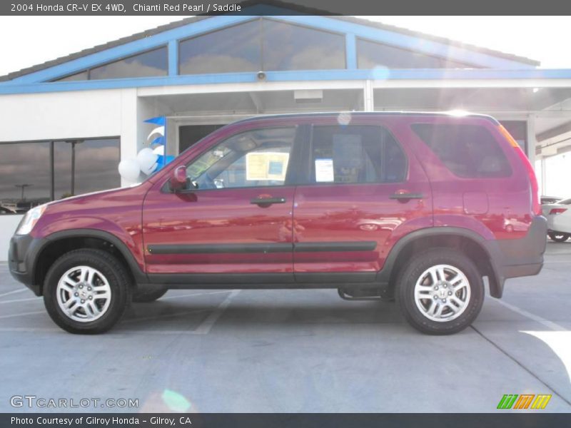 Chianti Red Pearl / Saddle 2004 Honda CR-V EX 4WD