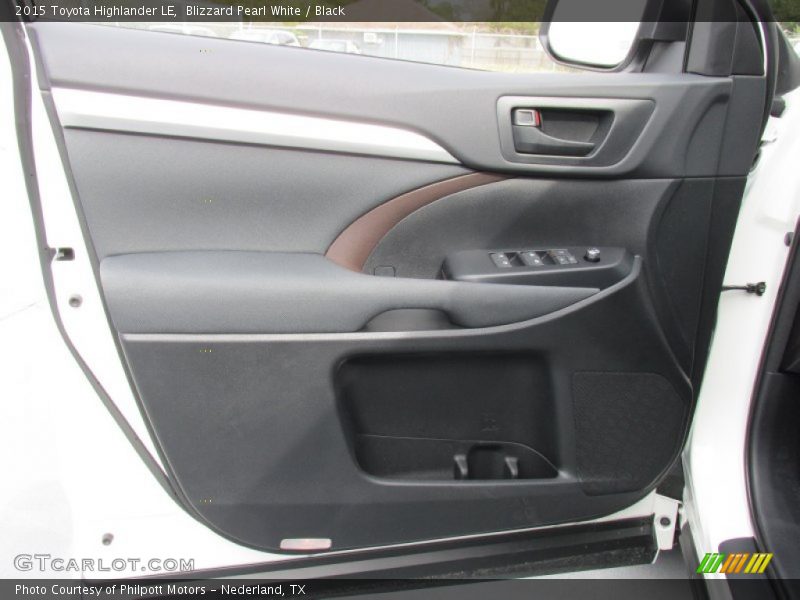 Blizzard Pearl White / Black 2015 Toyota Highlander LE