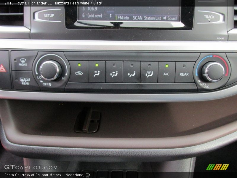 Blizzard Pearl White / Black 2015 Toyota Highlander LE